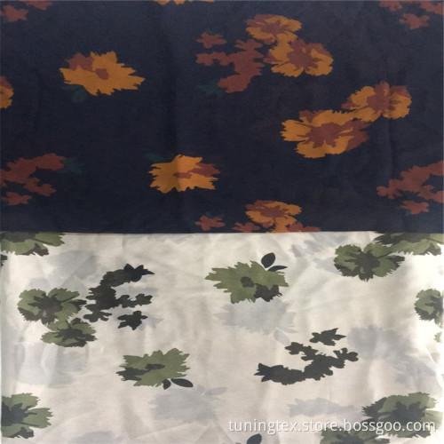 100% Polyester Yoyo Floral Print Fabric